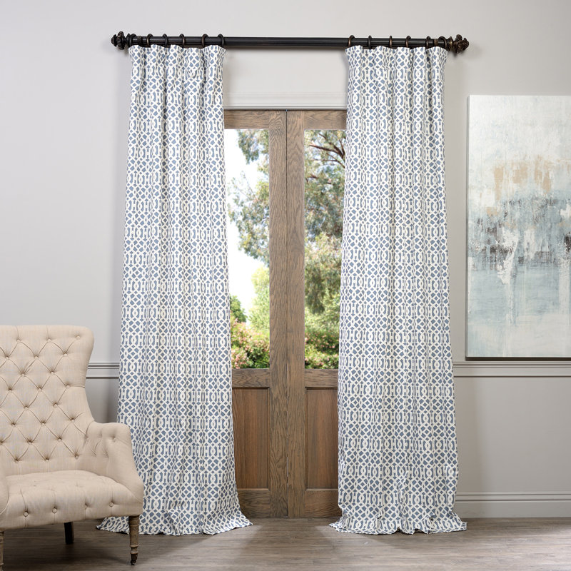 Half Price Drapes Nairobi Printed Cotton Geometric Rod Pocket Single